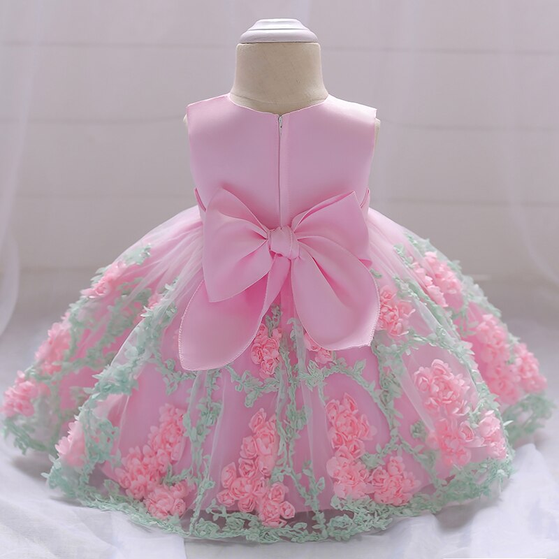 Summer Flower Girl Dress Princess Christening Birthday Dress for 1 Year ...