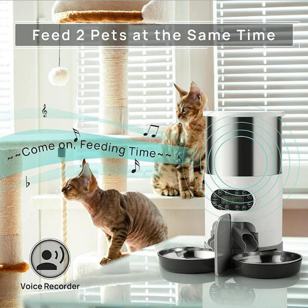 Smart APP Pet Feeder Cat And Dog Food Automatic Dispenser Stainless Steel Bowl Cats And Dogs With Recording Timing Feeding Smart APP Pet Feeder Cat And Dog Food Automatic Dispenser Stainless Steel Bowl Cats And Dogs With Recording Timing Feeding