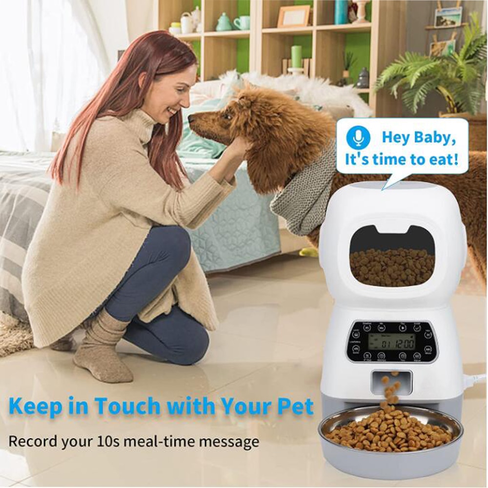 Automatic Dog And Cat Feeder 3.5 Liters Dry Food Dispenser Plus 2L Water Feeder Suitable For Small And Medium Pet Smart Feeders Automatic Dog And Cat Feeder 3.5 Liters Dry Food Dispenser Plus 2L Water Feeder Suitable For Small And Medium Pet Smart Feeders