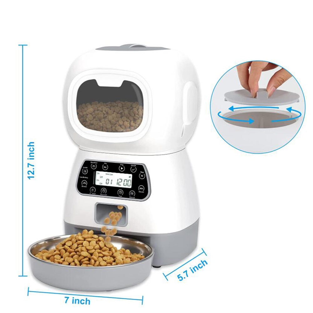 Automatic Dog And Cat Feeder 3.5 Liters Dry Food Dispenser Plus 2L Water Feeder Suitable For Small And Medium Pet Smart Feeders Automatic Dog And Cat Feeder 3.5 Liters Dry Food Dispenser Plus 2L Water Feeder Suitable For Small And Medium Pet Smart Feeders