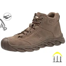 Fashion Work Safety Shoes For Men Electric Insulation Welder Indestructible Boots Anti-smash Anti-puncture Male Footwear