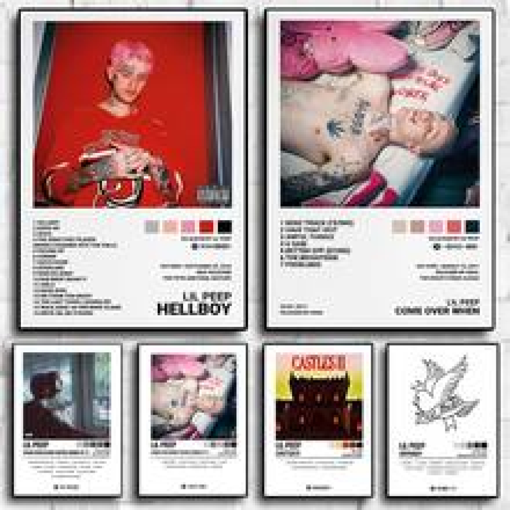 Hip Hop Rapper Poster Set - Lil Peep’s Iconic Album Art